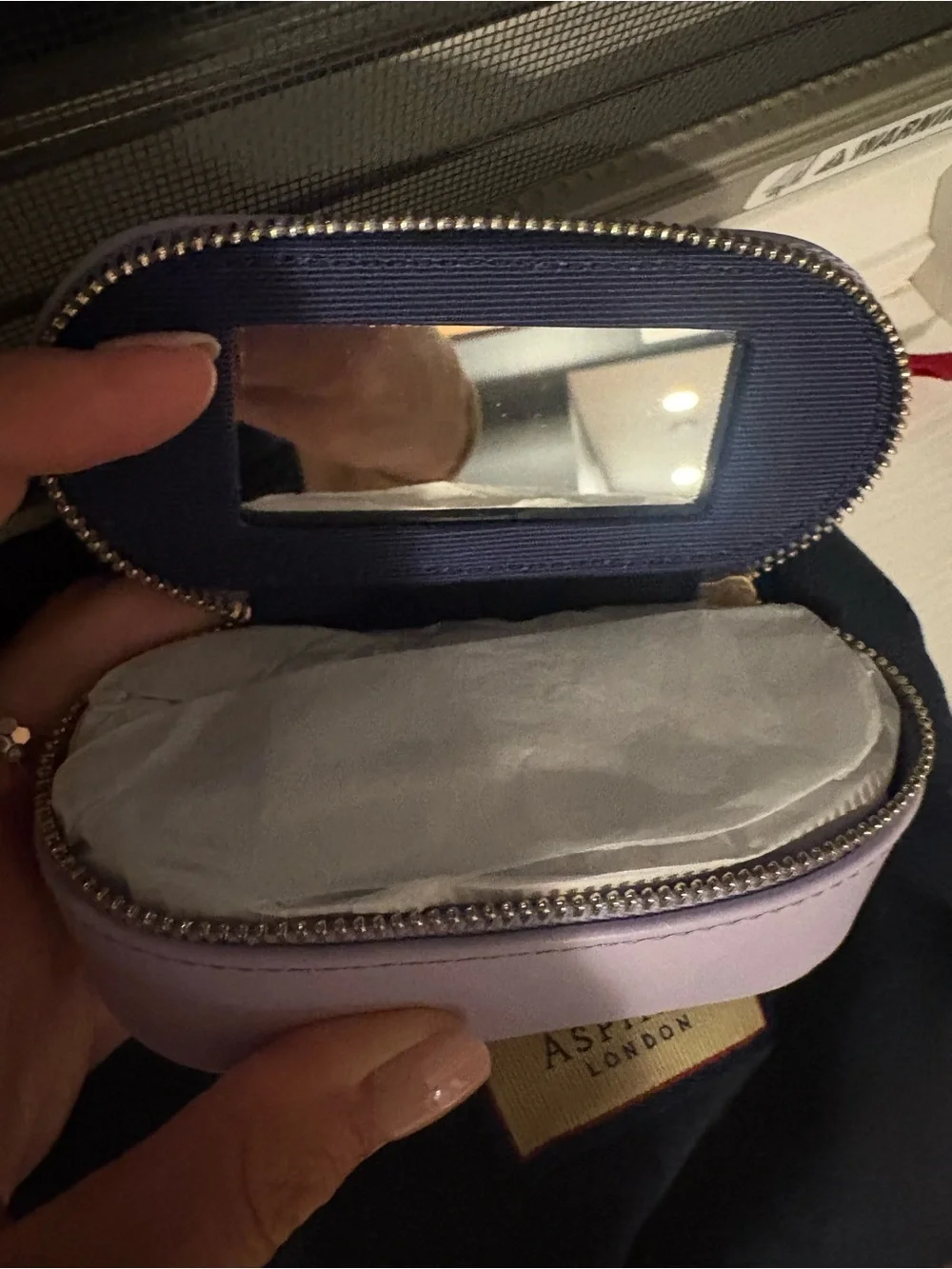 Aspinal of London Lilac Purse Tidy-all